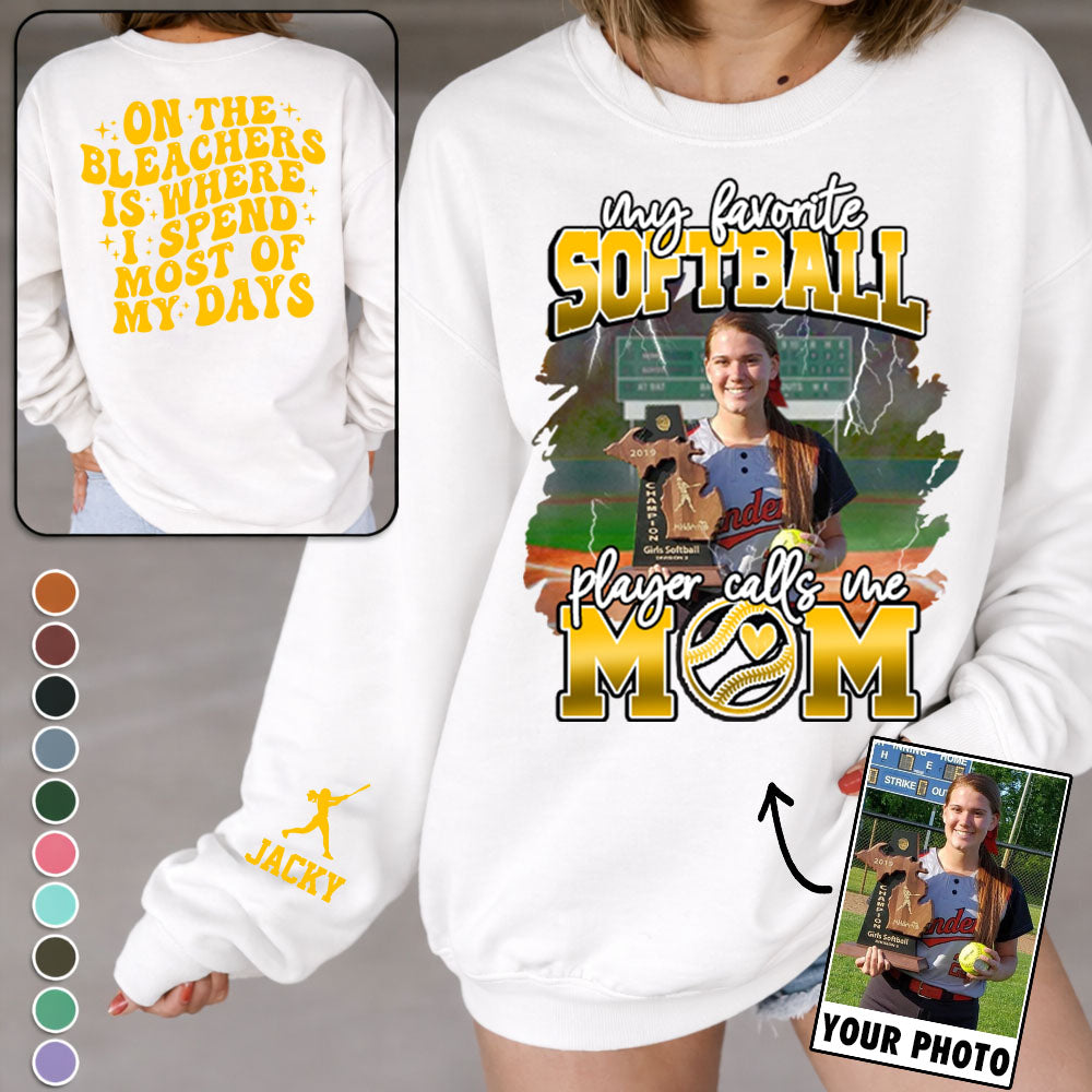 My Favorite Softball Player Calls Me Mom - Personalized All Over Print Shirt For Softball Family T1807