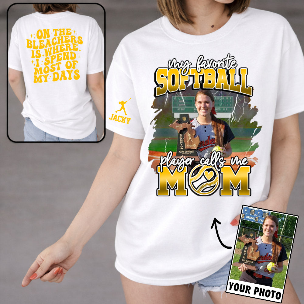 My Favorite Softball Player Calls Me Mom - Personalized All Over Print Shirt For Softball Family T1807