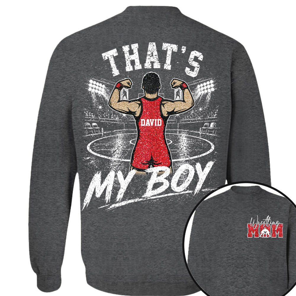 Personalized Wrestling Mom Shirt, Custom That's My Boys T-Shirt, Team Name & Player Number Tee, Wrestling Season Gift NA02 Nh00