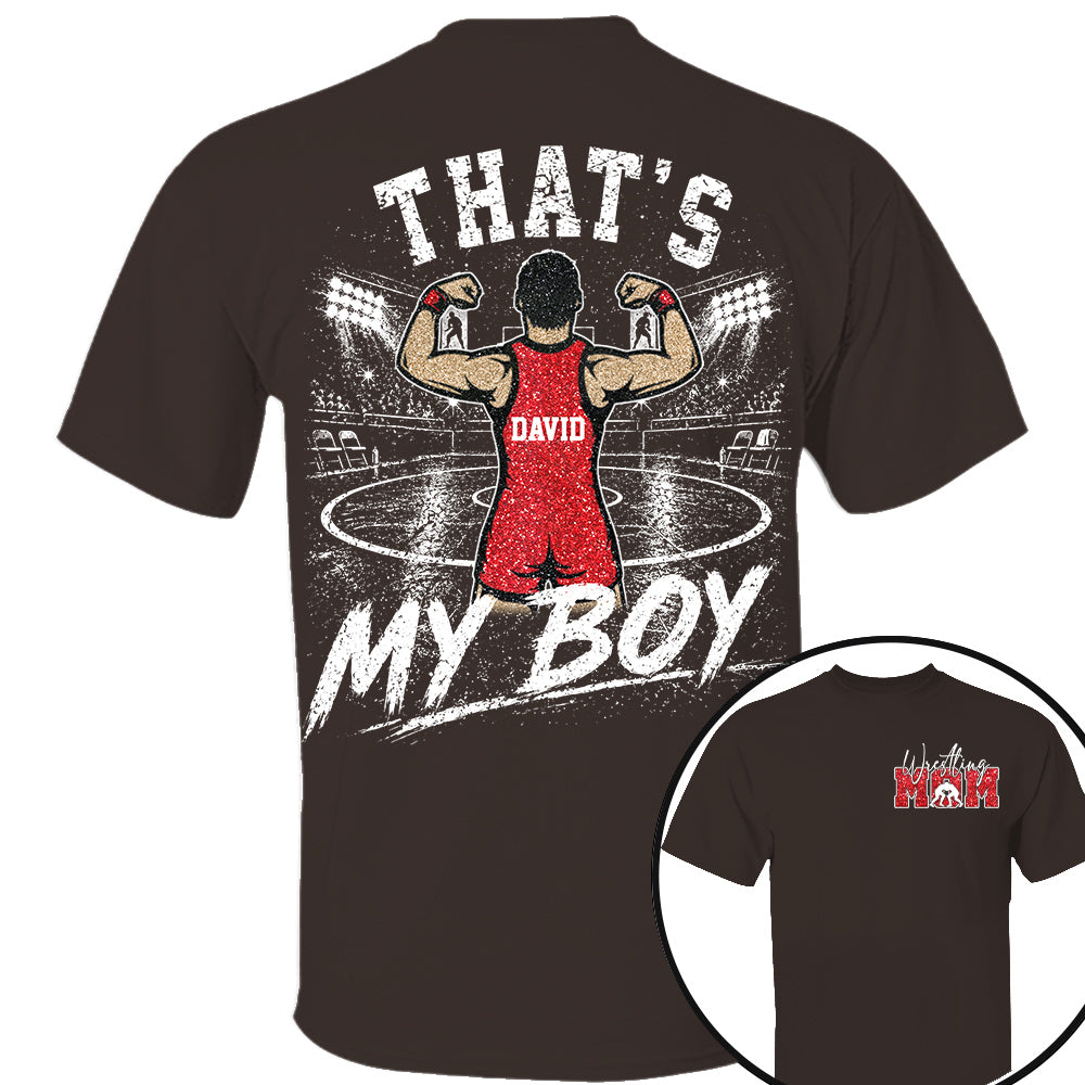 Personalized Wrestling Mom Shirt, Custom That's My Boys T-Shirt, Team Name & Player Number Tee, Wrestling Season Gift NA02 Nh00