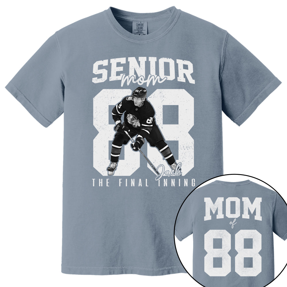 Senior Ice Hockey Mom Shirt, The Final Inning, Custom Photo Player Ice Hockey Mom Shirt, Senior Ice Hockey Mom Gift T1807