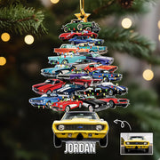 Christmas Car Tree Ornament, Custom Photo Car Ornament A2110
