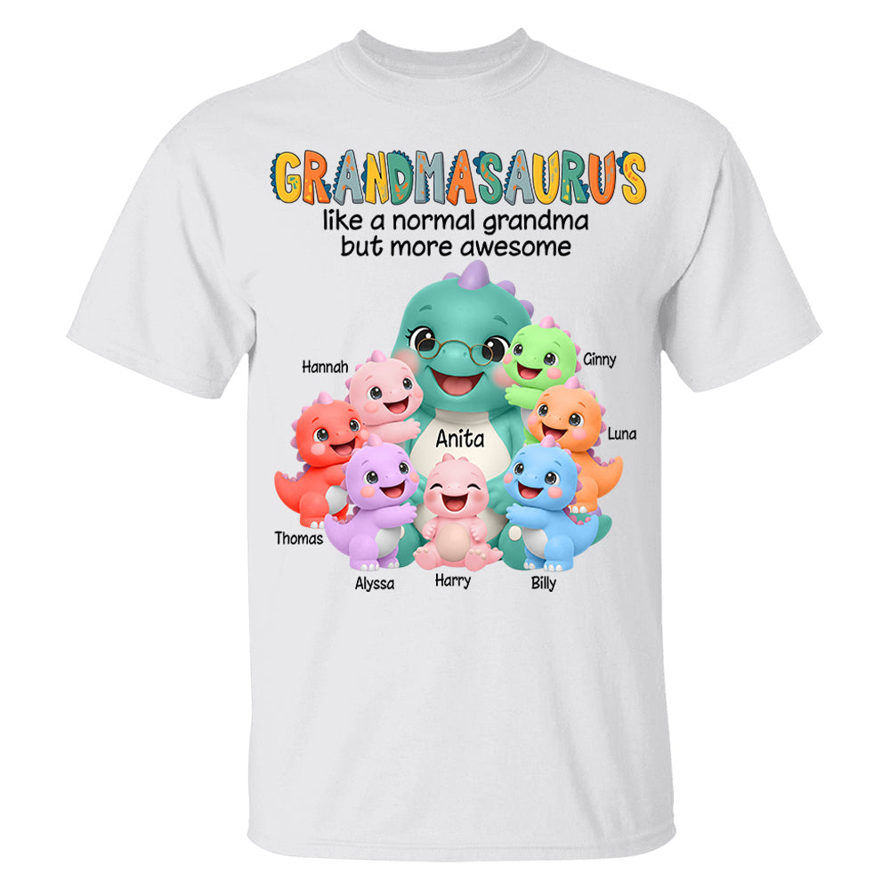 Grandmasaurus And Grandkids, Custom Shirt Gift For Grandma, Gift for Grandma Tshirt Sweatshirt MI209 Li29