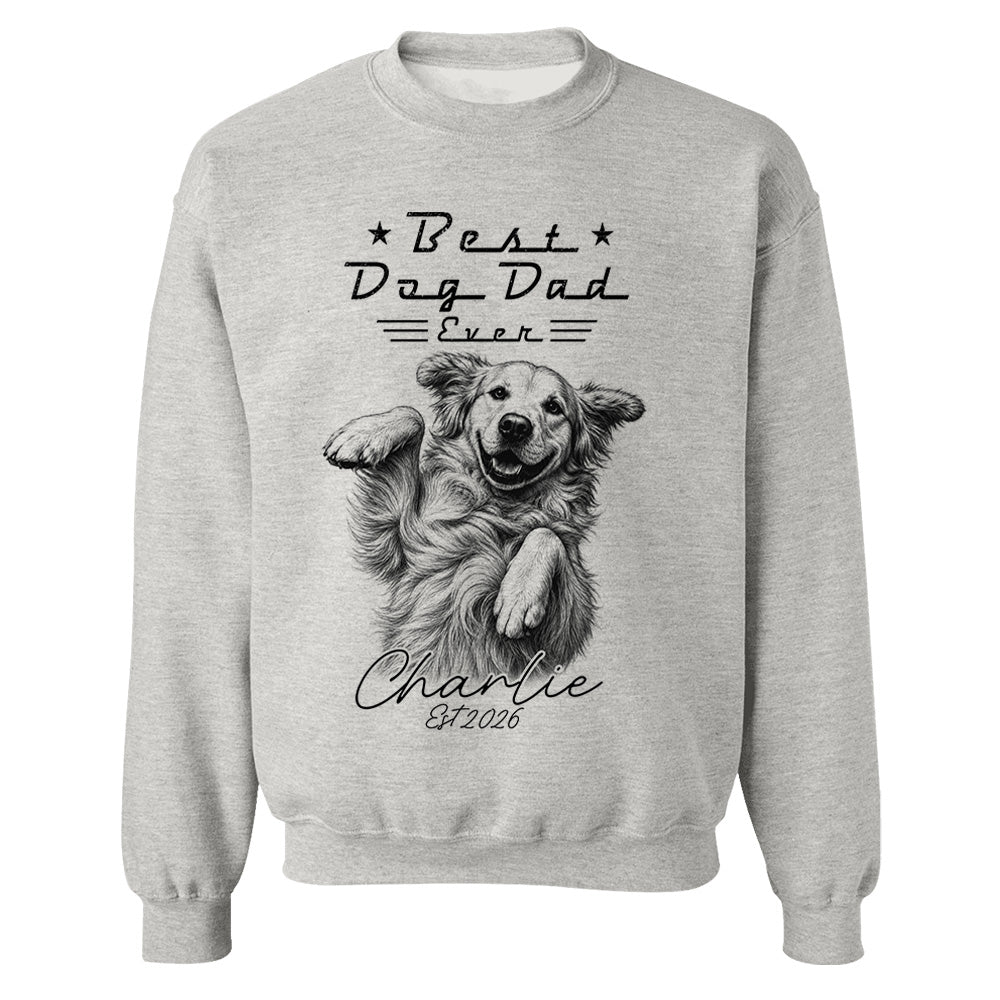 Best Dog Dad Ever, Personalized Dog Dad Shirt, Gift For Dog Lovers, Family Pet Lover Tee, Pet Lover Father's Day Gift T1807 T24
