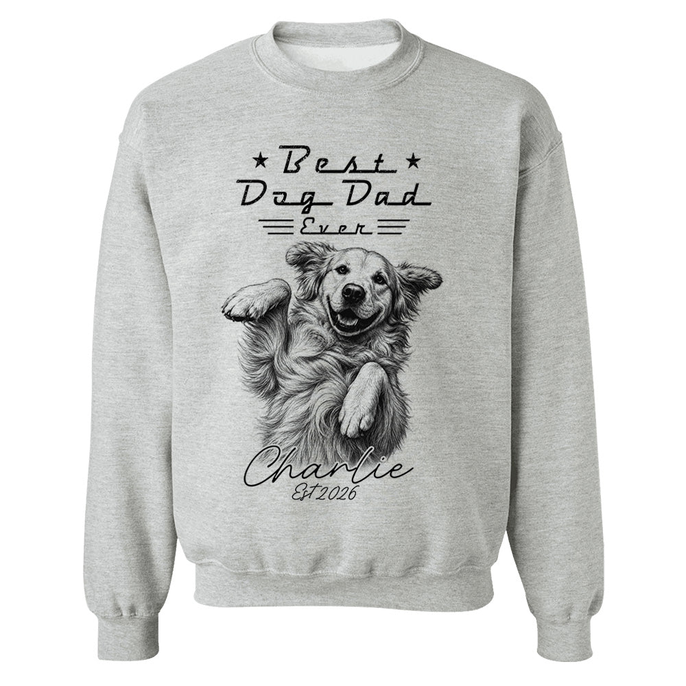Best Dog Dad Ever, Personalized Dog Dad Shirt, Gift For Dog Lovers, Family Pet Lover Tee, Pet Lover Father's Day Gift T1807 T24