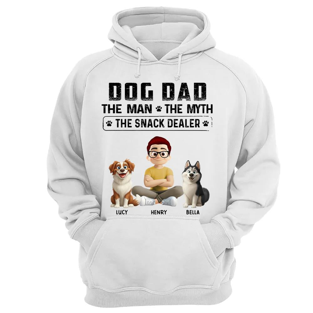 Dog Dad The Man The Myth The Snack Dealer, Personalized Shirt, Gifts For Dog Lover T1807