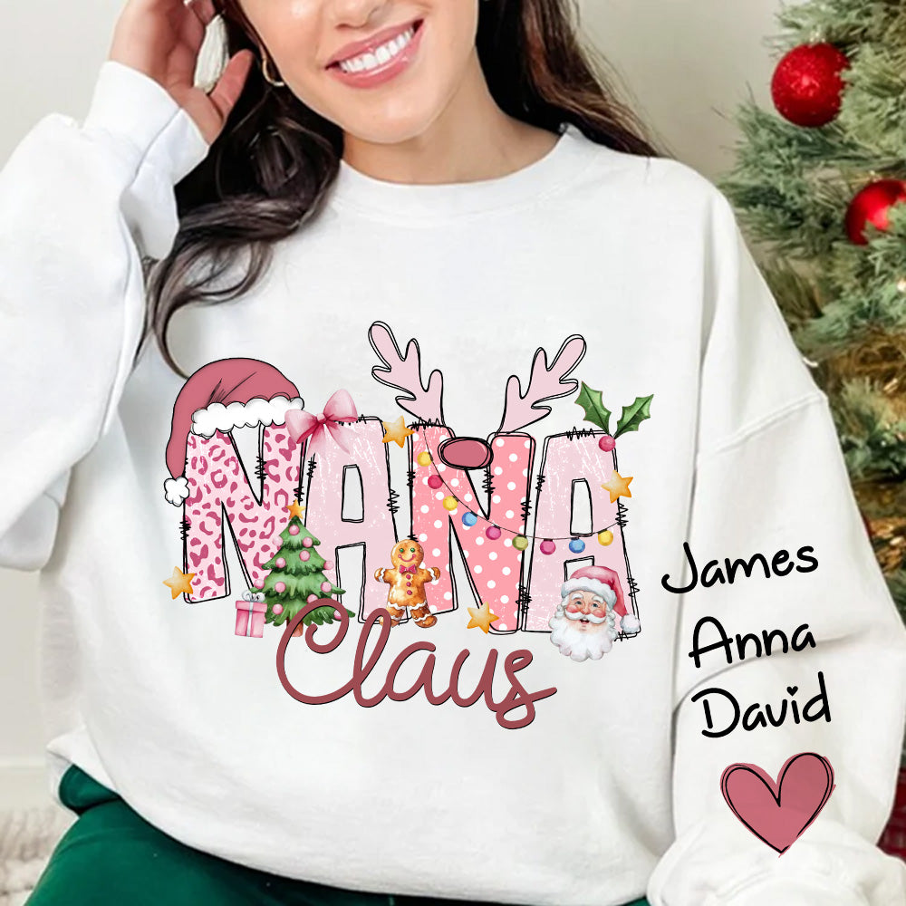 Pink Trend Gigi Claus Custom Sweatshirt - Best Family Christmas Gift for Grandma Nh00