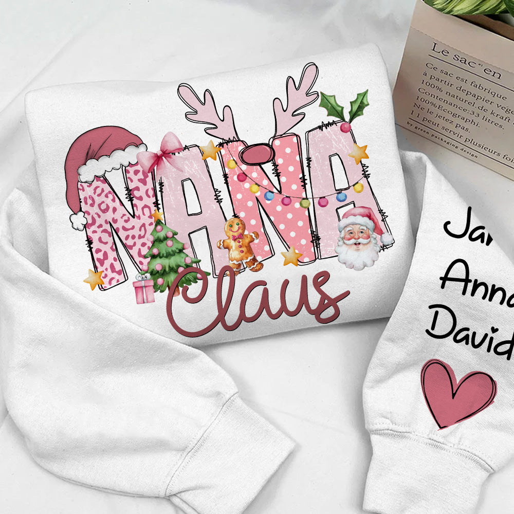 Pink Trend Gigi Claus Custom Sweatshirt - Best Family Christmas Gift for Grandma Nh00