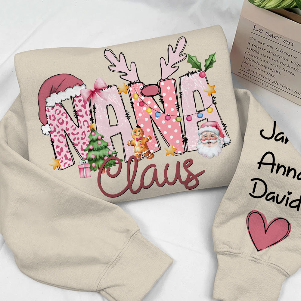 Pink Trend Gigi Claus Custom Sweatshirt - Best Family Christmas Gift for Grandma Nh00