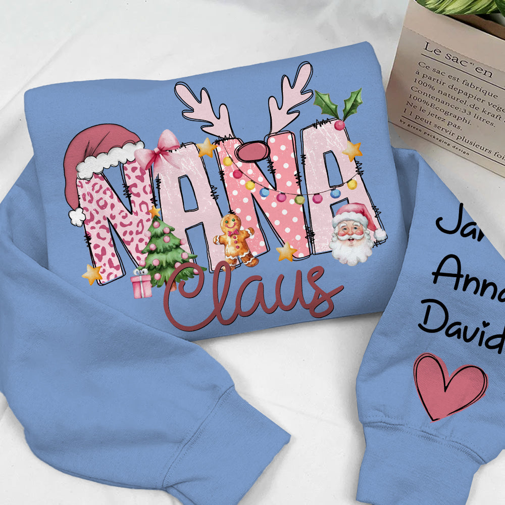 Pink Trend Gigi Claus Custom Sweatshirt - Best Family Christmas Gift for Grandma Nh00