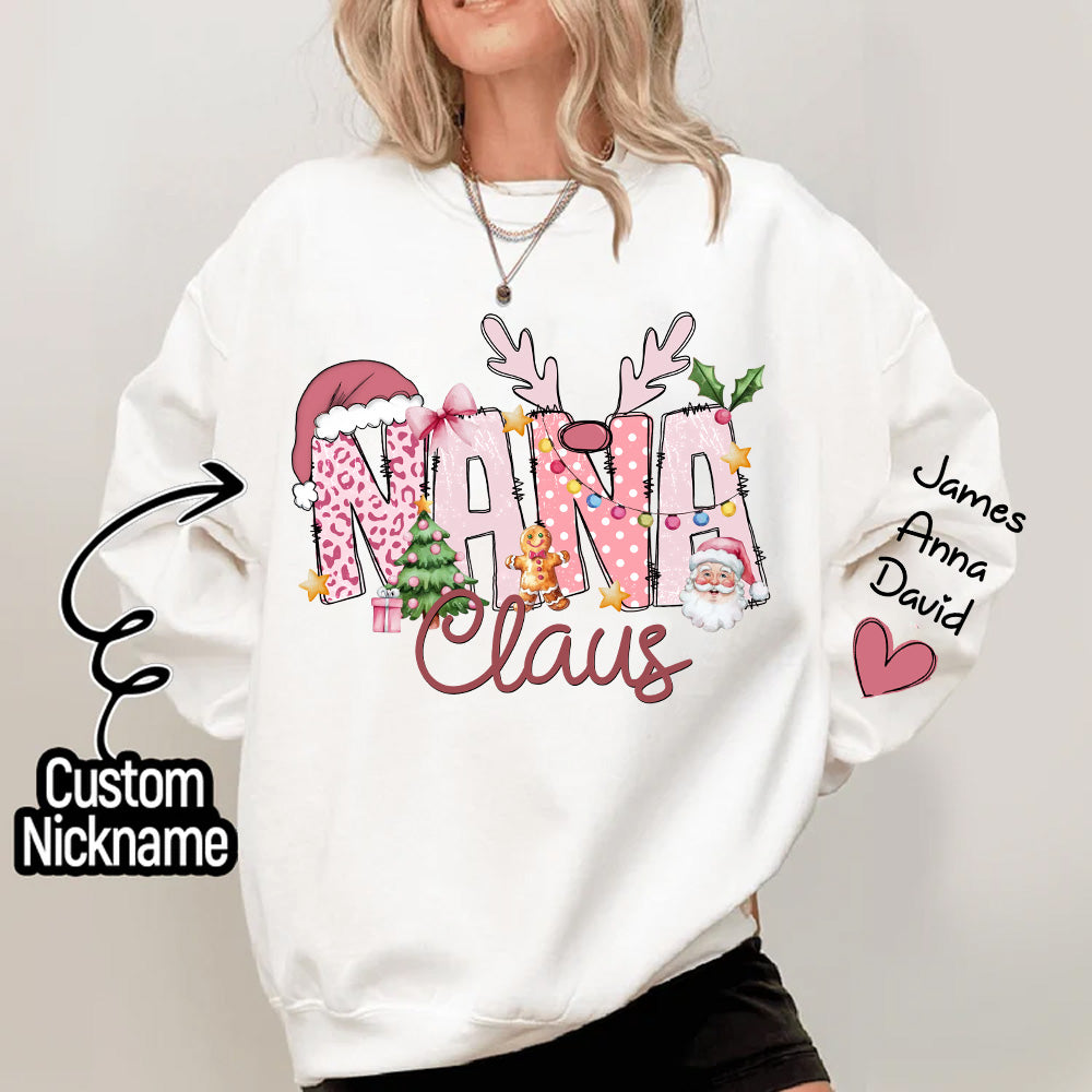 Pink Trend Gigi Claus Custom Sweatshirt - Best Family Christmas Gift for Grandma Nh00