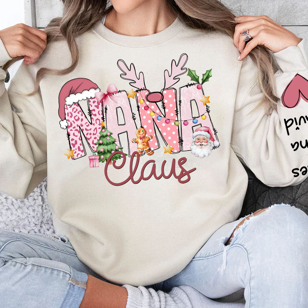 Pink Trend Gigi Claus Custom Sweatshirt - Best Family Christmas Gift for Grandma Nh00