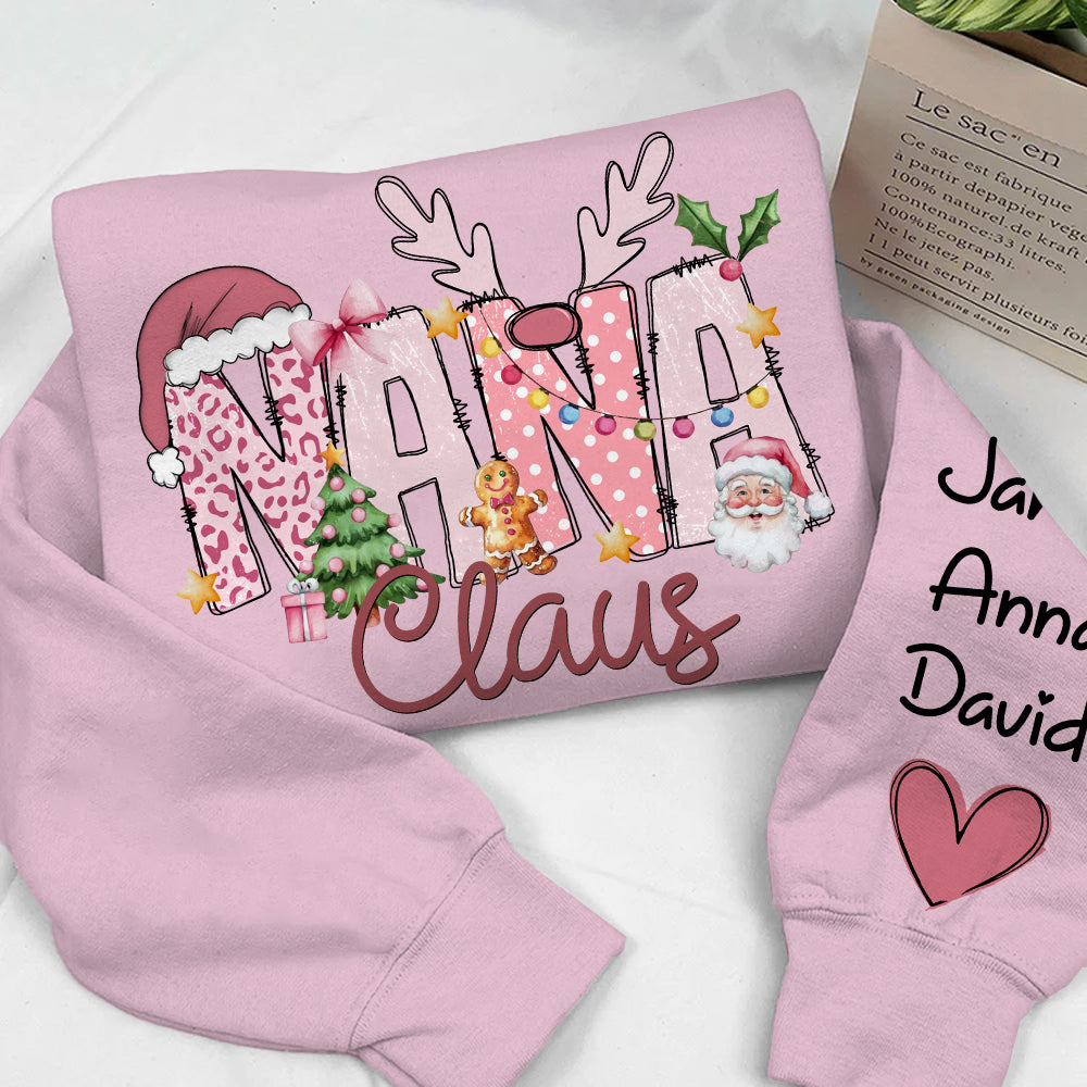 Pink Trend Gigi Claus Custom Sweatshirt - Best Family Christmas Gift for Grandma Nh00