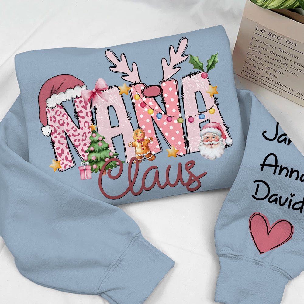 Pink Trend Gigi Claus Custom Sweatshirt - Best Family Christmas Gift for Grandma Nh00