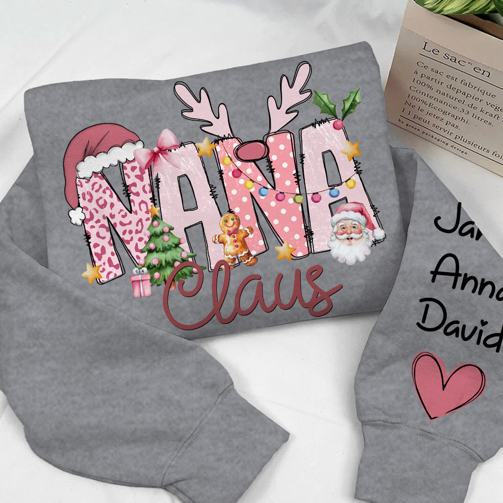 Pink Trend Gigi Claus Custom Sweatshirt - Best Family Christmas Gift for Grandma Nh00