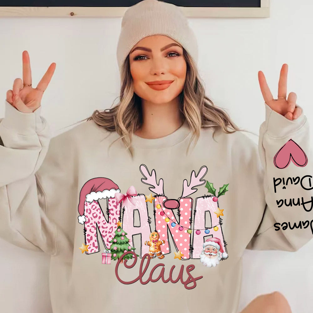 Pink Trend Gigi Claus Custom Sweatshirt - Best Family Christmas Gift for Grandma Nh00