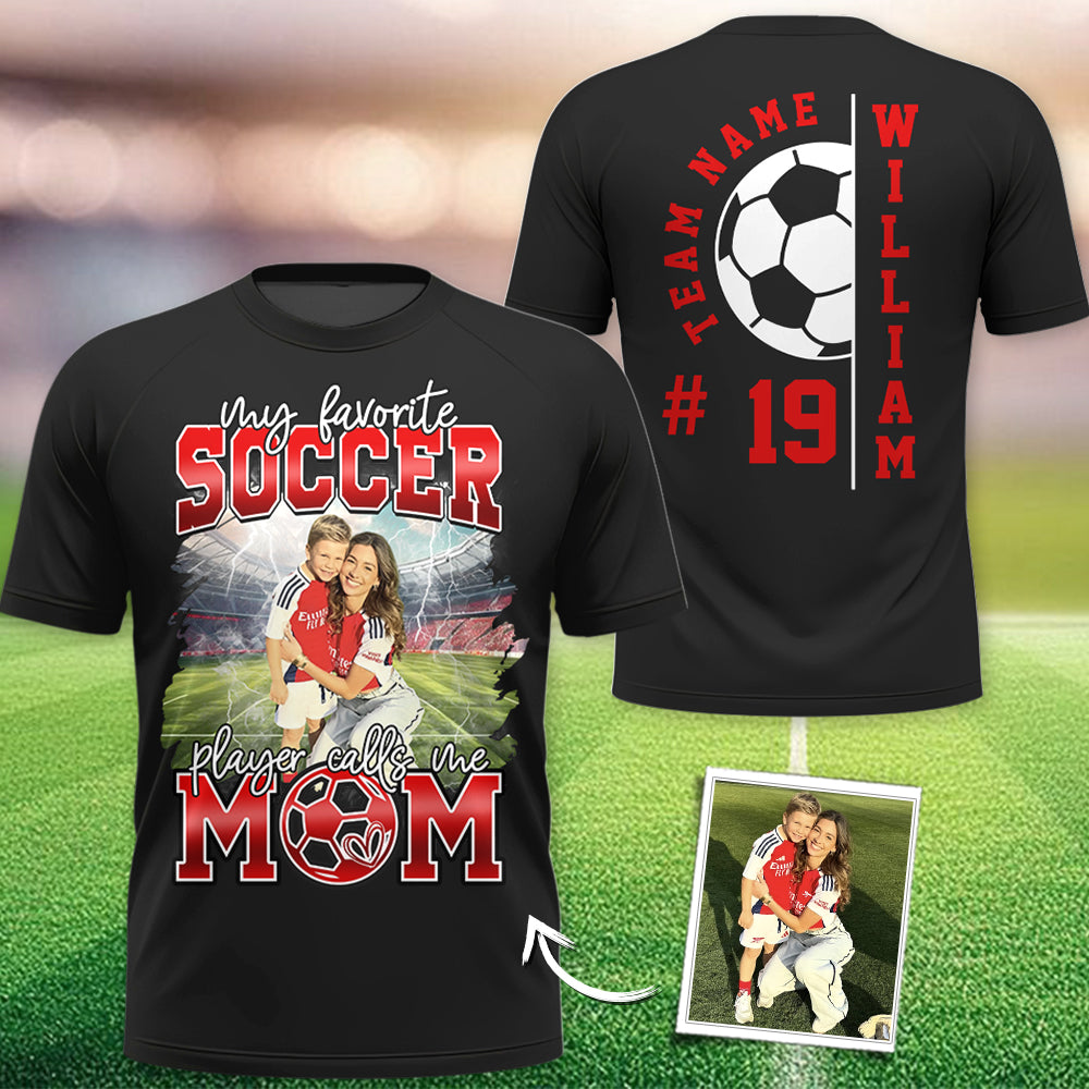 My Favorite Soccer Player Calls Me Mom Personalized Soccer Shirt Gift Soccer Mom Soccer Dad Game Day Na02