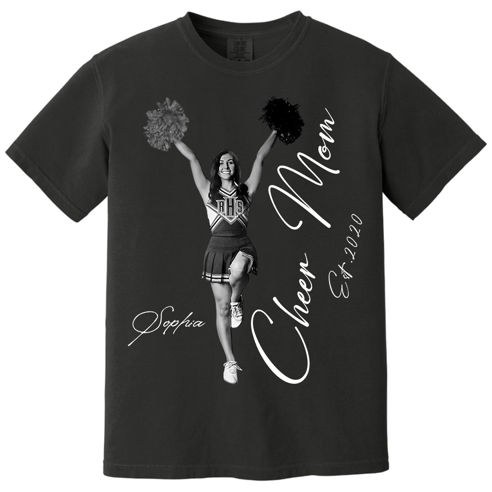 Cheer Mom -I'll Always Be Your Biggest Fan - Washed Tee Retro Bootleg Shirt For Cheerleading Vr2 Na02 Li29