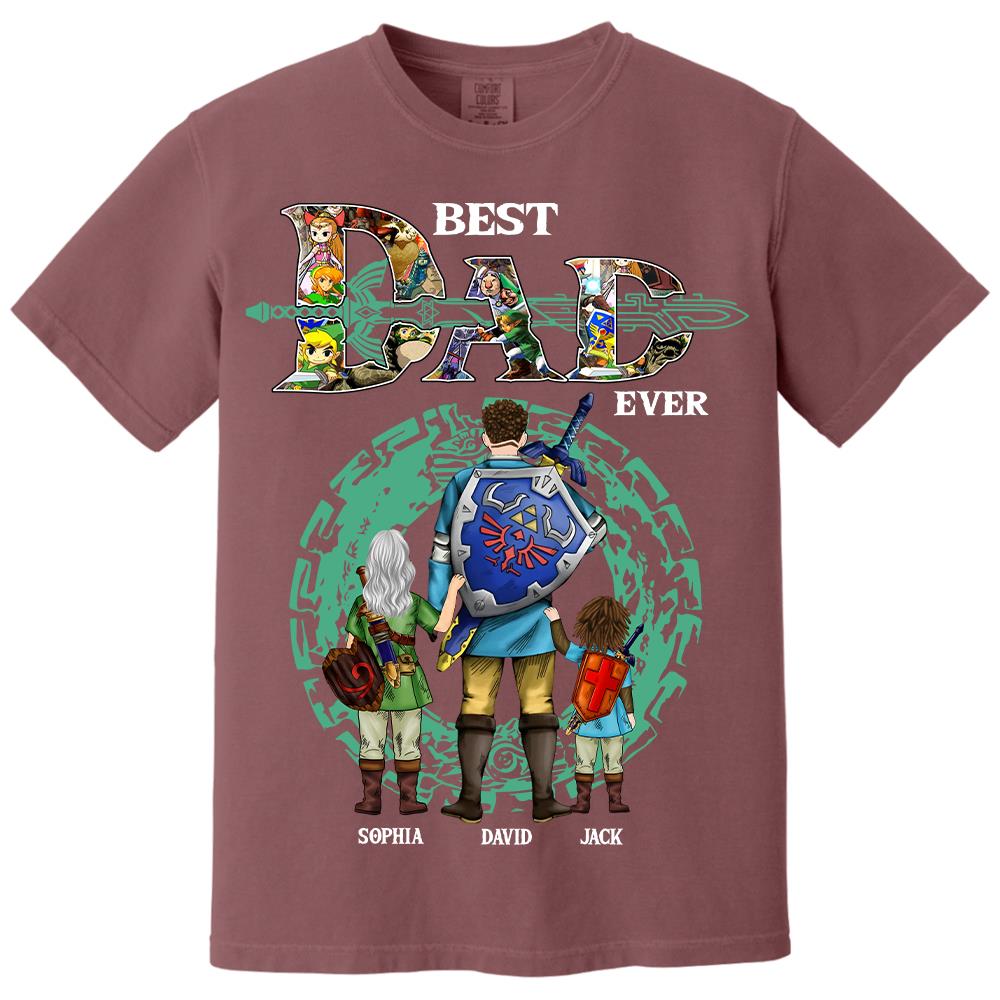 Best Dad Ever, Personalized The Legend Of Dad Shirt With Kids Name Custom, Gift For Dad, Gift For Grandpa, Best Gift For Father's Day MI209 Hv01