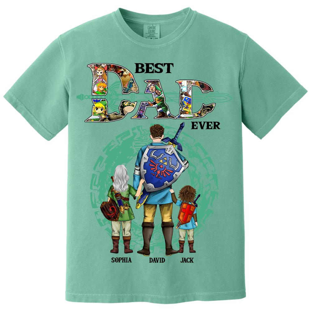 Best Dad Ever, Personalized The Legend Of Dad Shirt With Kids Name Custom, Gift For Dad, Gift For Grandpa, Best Gift For Father's Day MI209 Hv01