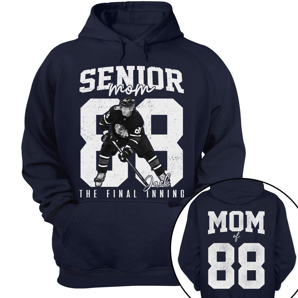 Senior Ice Hockey Mom Shirt, The Final Inning, Custom Photo Player Ice Hockey Mom Shirt, Senior Ice Hockey Mom Gift T1807
