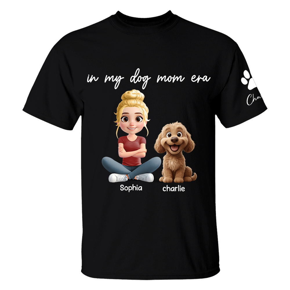 In My Dog Mom Era - Personalized Shirt, Gift For Dog Mom, Dog Mama, Dog Lovers Gift T1807