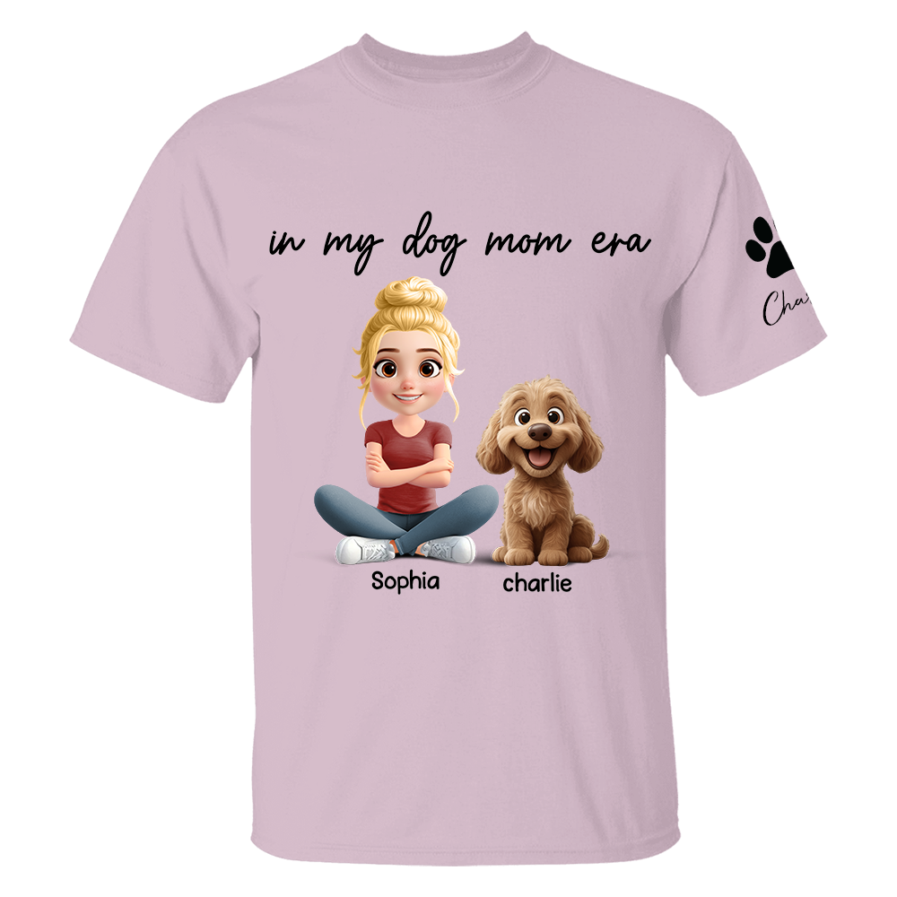 In My Dog Mom Era - Personalized Shirt, Gift For Dog Mom, Dog Mama, Dog Lovers Gift T1807