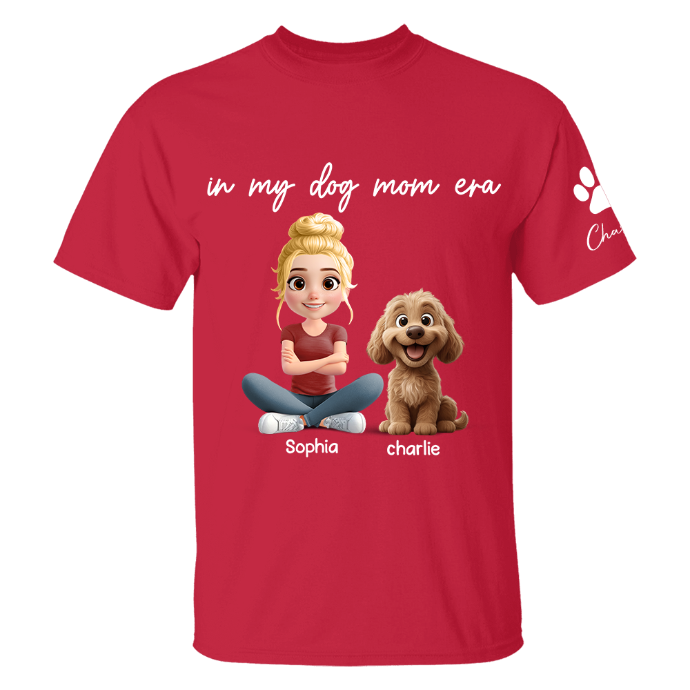In My Dog Mom Era - Personalized Shirt, Gift For Dog Mom, Dog Mama, Dog Lovers Gift T1807