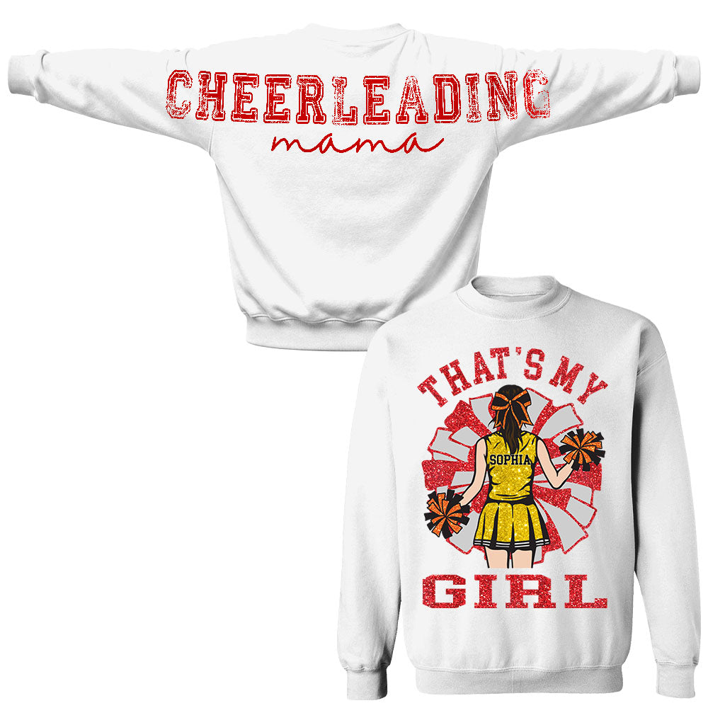 Personalized That's My Girl Cheerleading Mom Shirt, Custom Large Back Graphic Cheer, Gift For Cheer Mom Cheerleader Lovers MI209 Nh00