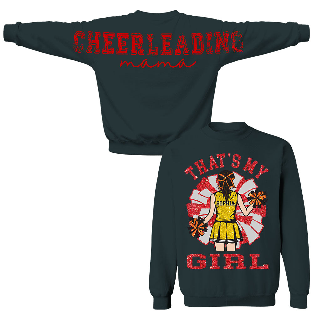 Personalized That's My Girl Cheerleading Mom Shirt, Custom Large Back Graphic Cheer, Gift For Cheer Mom Cheerleader Lovers MI209 Nh00