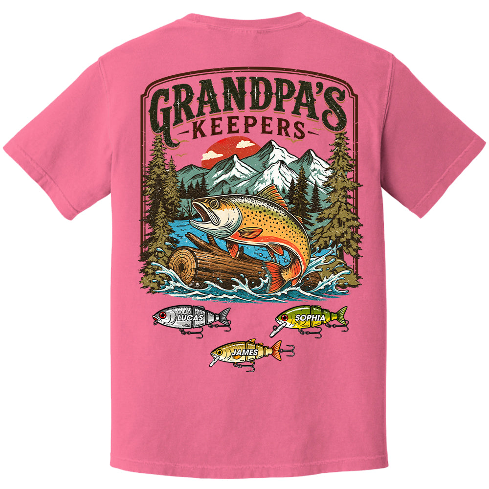 Grandpa’s Keepers T-Shirt – Personalized Fishing Grandpa Shirt T24