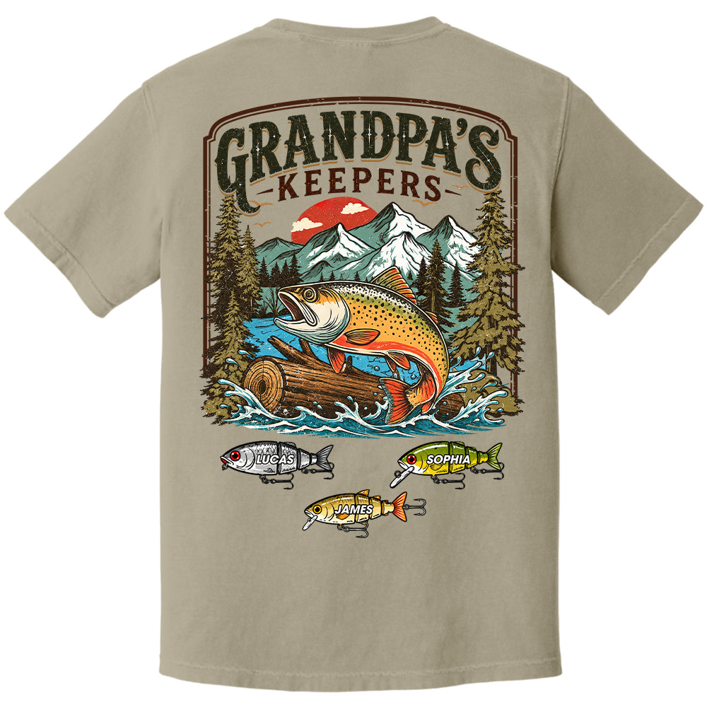 Grandpa’s Keepers T-Shirt – Personalized Fishing Grandpa Shirt T24