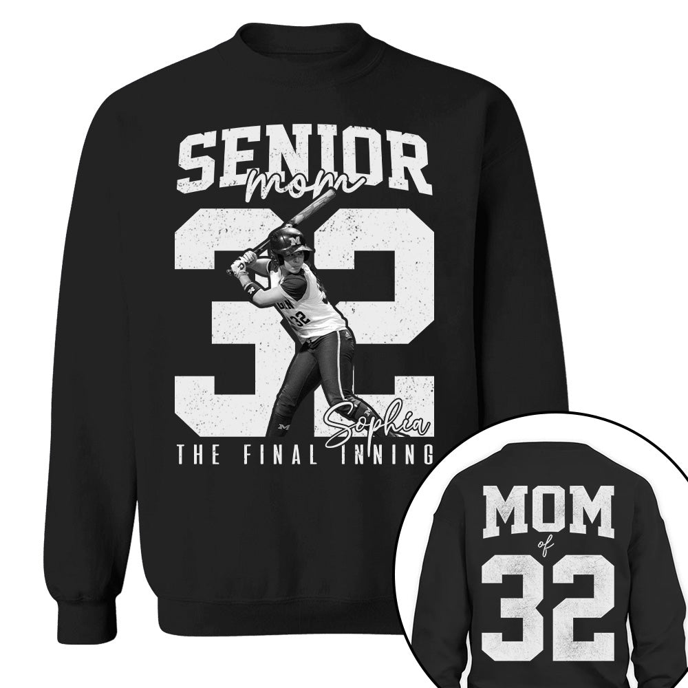 Senior Softball Mom Shirt, The Final Inning, Custom Photo Player Softball Mom Shirt, Senior Softball Mom Gift T1807