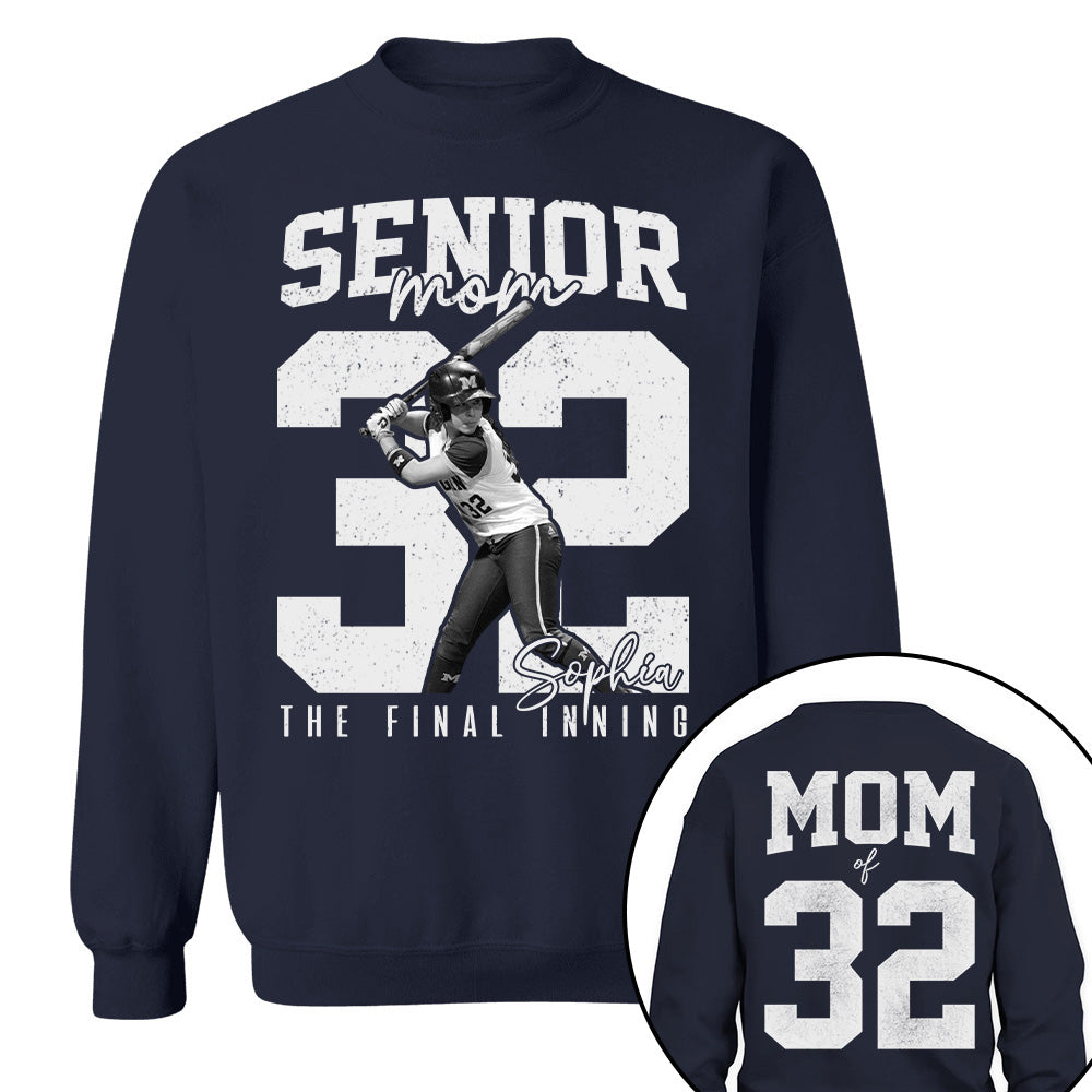 Senior Softball Mom Shirt, The Final Inning, Custom Photo Player Softball Mom Shirt, Senior Softball Mom Gift T1807