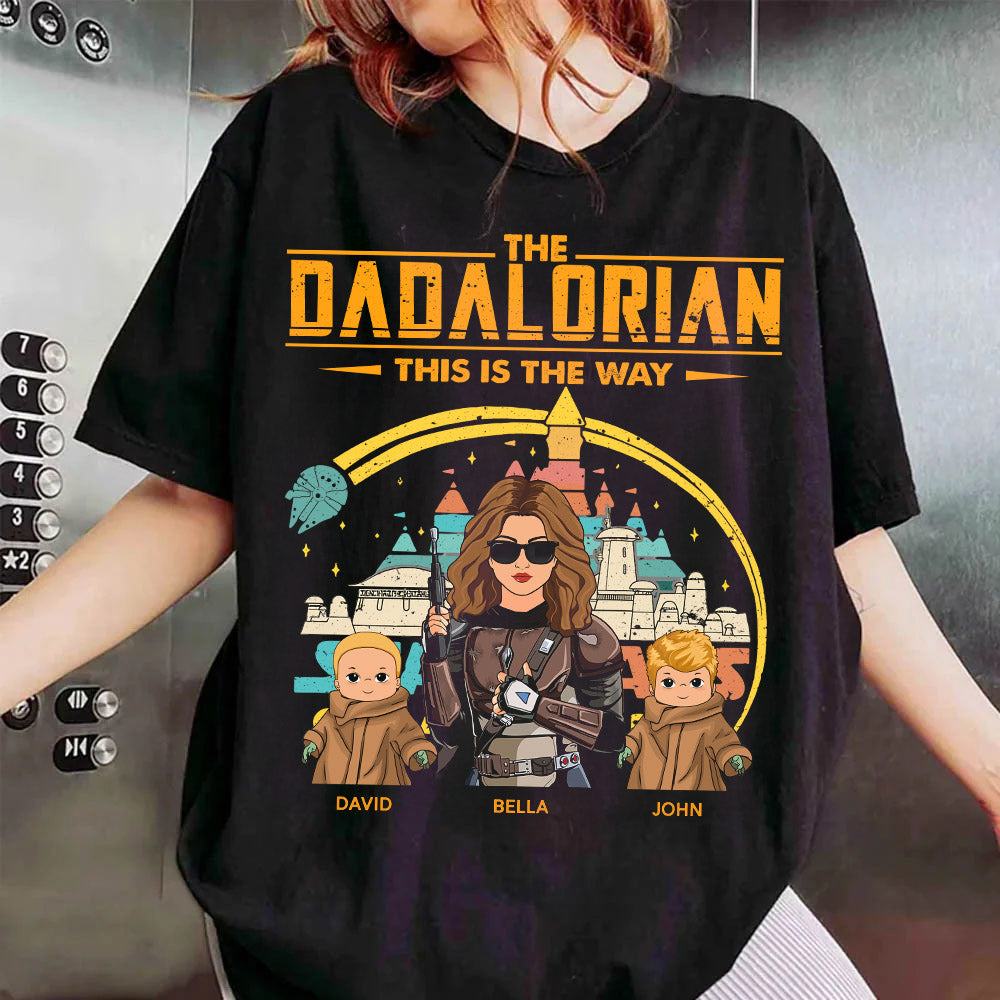 The Momalorian This Is The Way Galaxy's Edge Background - Personalized Shirt For Mom Pt99