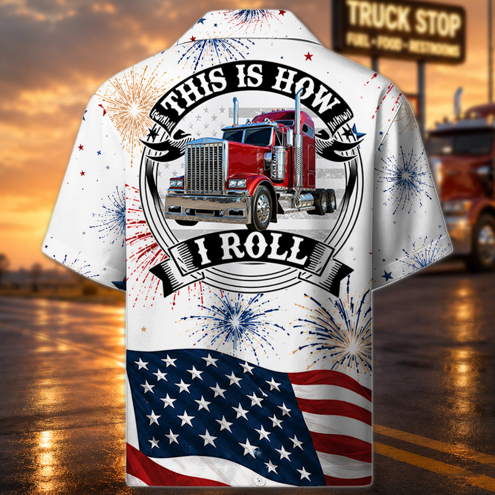 Custom Photo Truck Shirt Gift For Father's Day, Patriotic 4th July Gift L0411 Hv01
