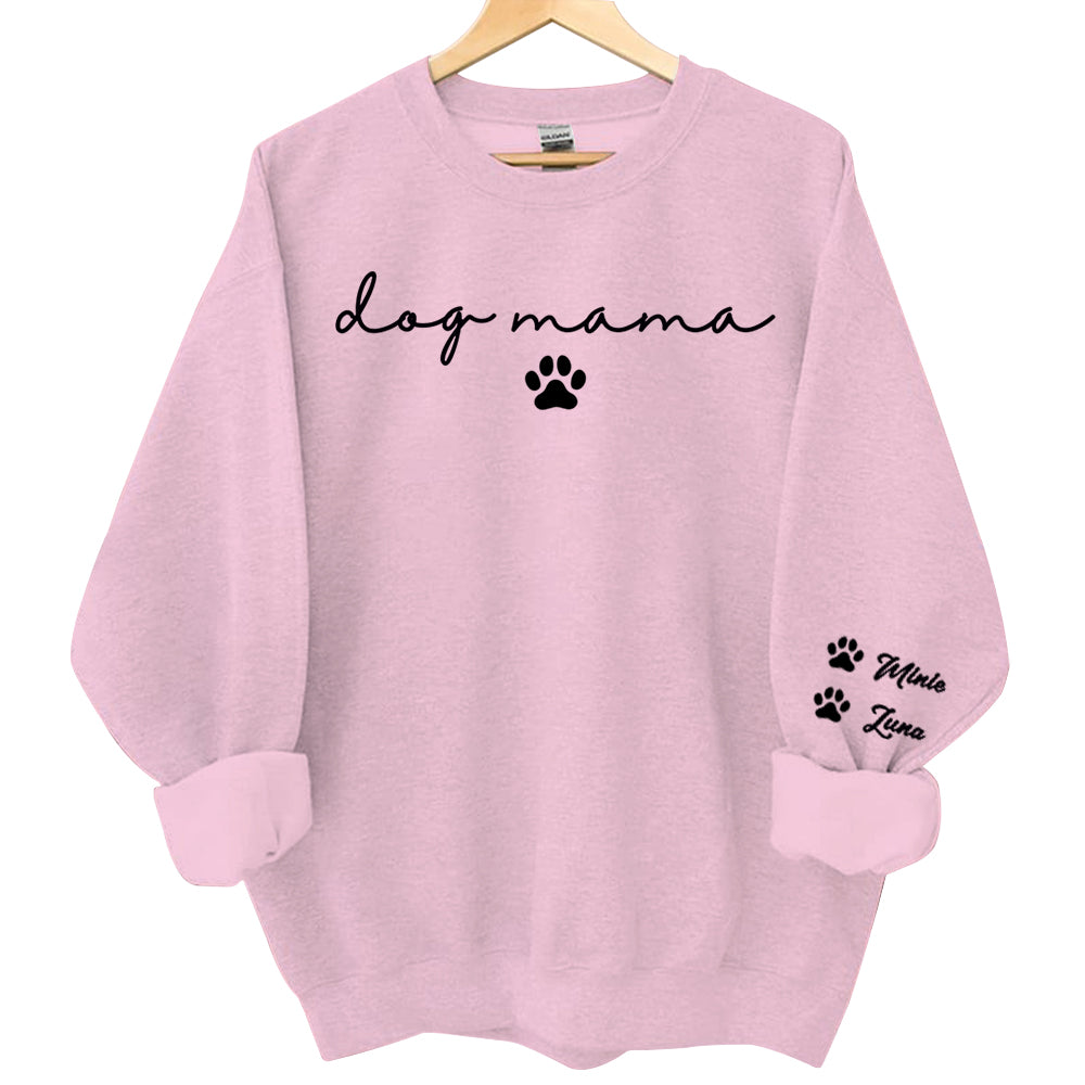 Personalized Dog Mama Sweatshirt, Custom Dog Mom Hoodie, Dog Owner Outfit, Dog Mama Clothings, Dog Mom Birthday Gift, Happy Mothers Day Gift Li29