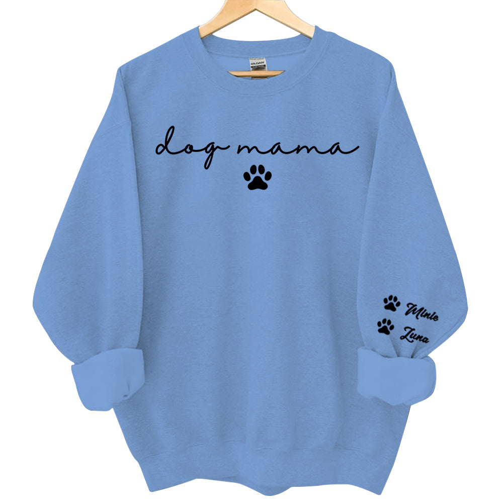 Personalized Dog Mama Sweatshirt, Custom Dog Mom Hoodie, Dog Owner Outfit, Dog Mama Clothings, Dog Mom Birthday Gift, Happy Mothers Day Gift Li29