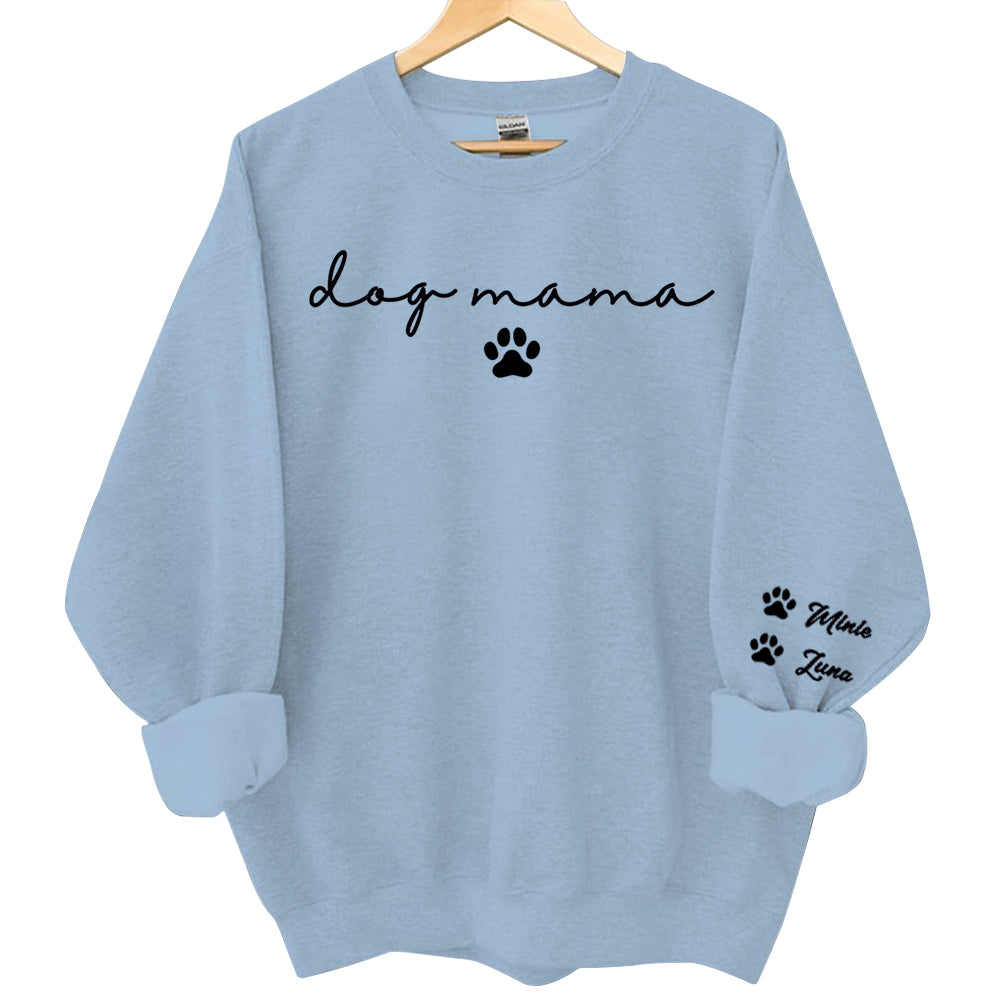 Personalized Dog Mama Sweatshirt, Custom Dog Mom Hoodie, Dog Owner Outfit, Dog Mama Clothings, Dog Mom Birthday Gift, Happy Mothers Day Gift Li29