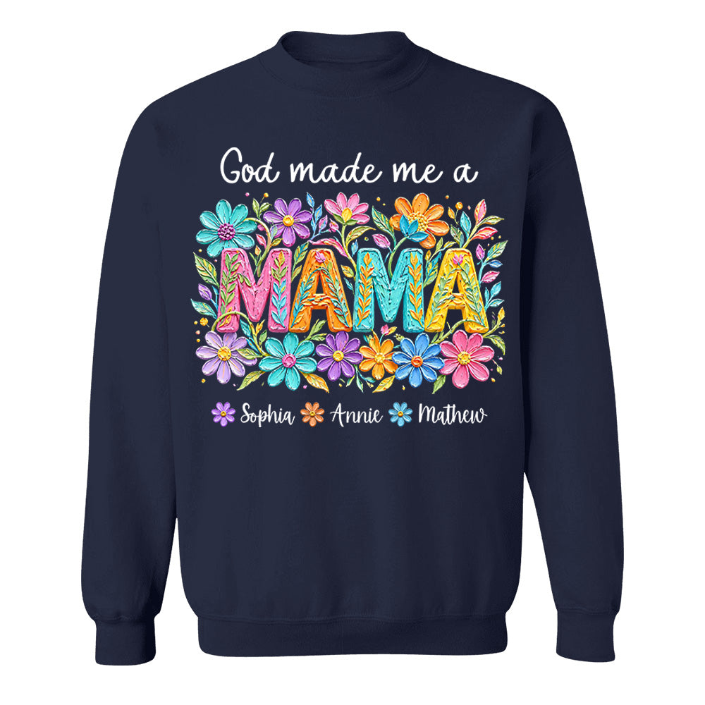Custom God Made Me A Mama With Names, Mother's Day, Gift For Mom L0411 VH01
