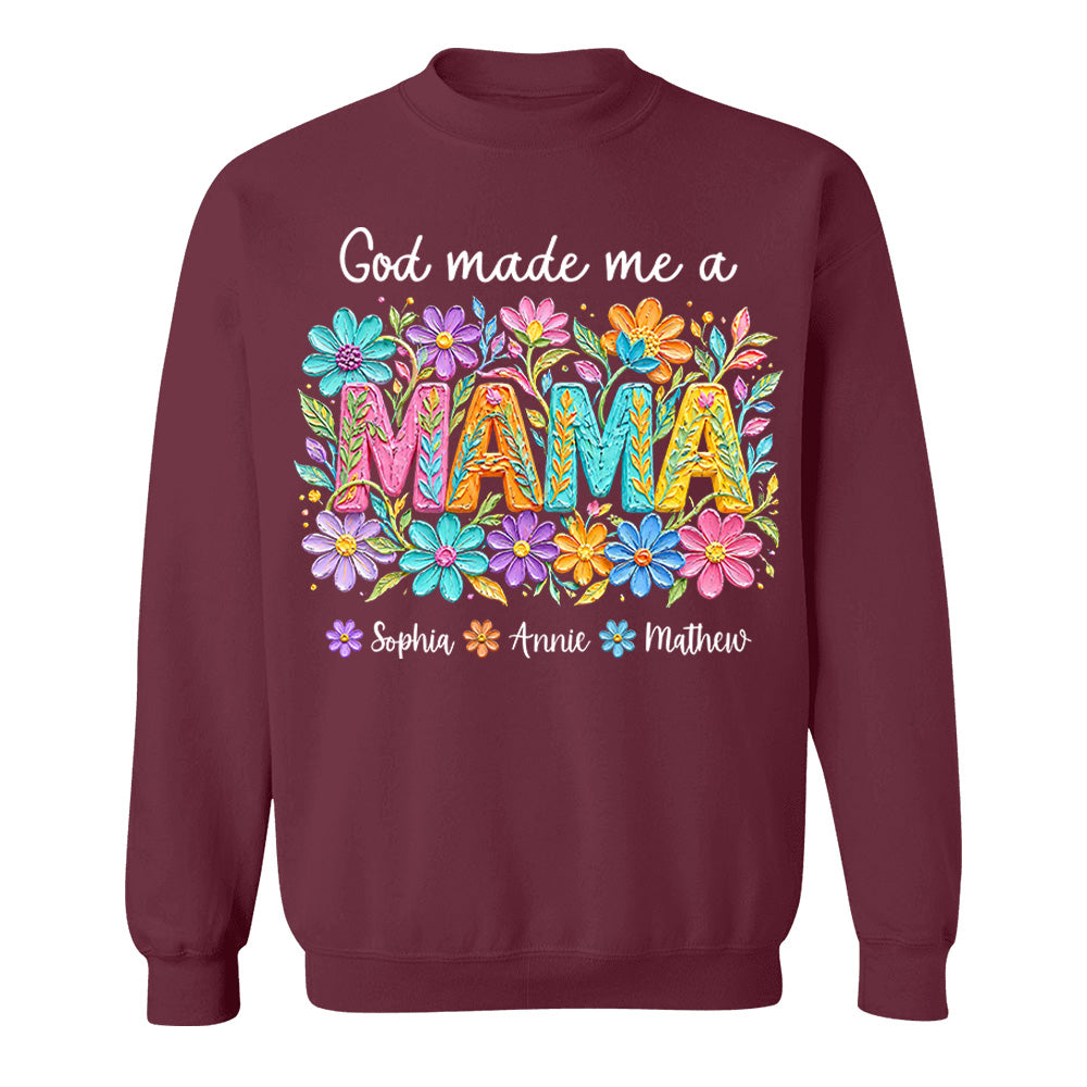 Custom God Made Me A Mama With Names, Mother's Day, Gift For Mom L0411 VH01