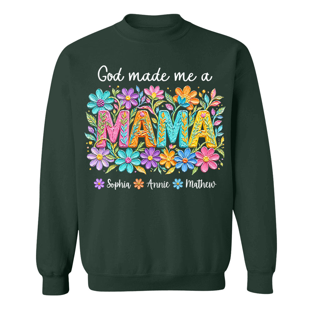 Custom God Made Me A Mama With Names, Mother's Day, Gift For Mom L0411 VH01