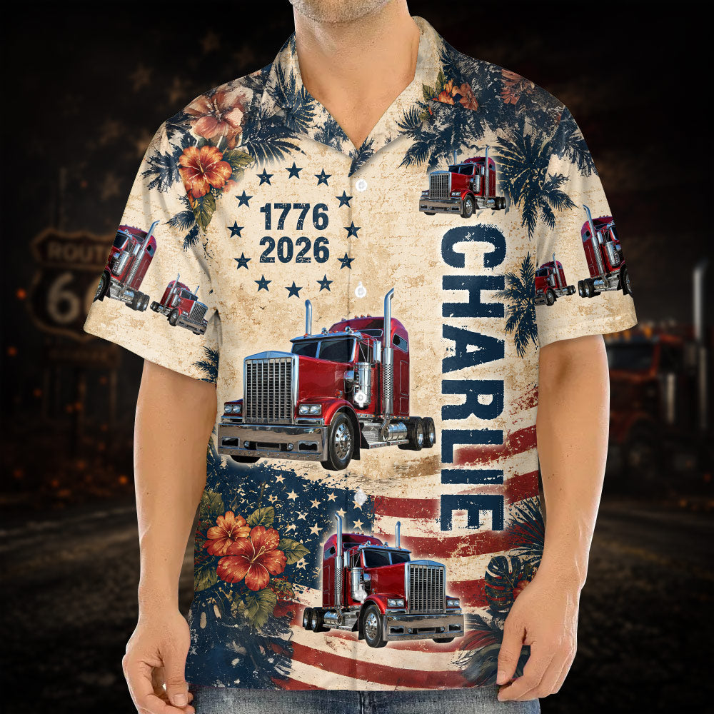Custom 250th Anniversary Hawaiian Shirt, Trucker Shirt Gift For Dad, Grandpa L0411 VH01