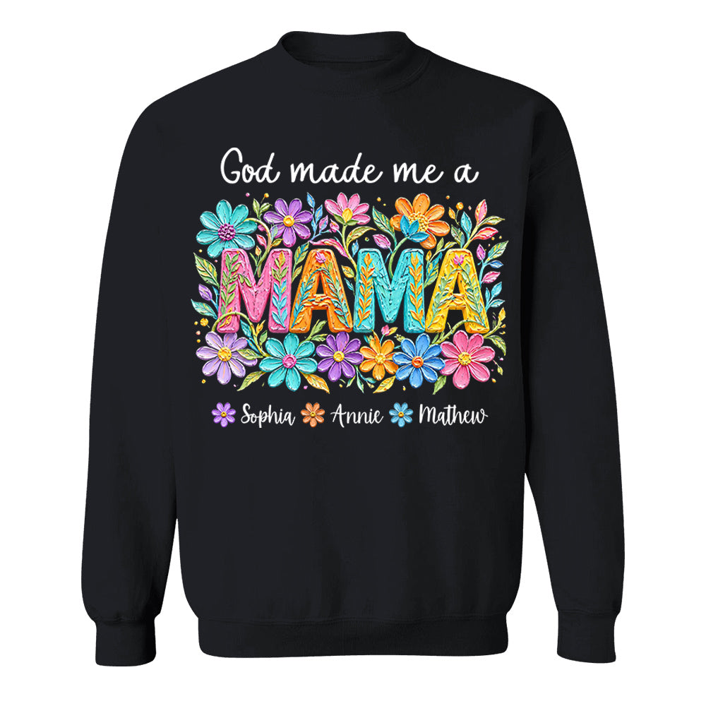 Custom God Made Me A Mama With Names, Mother's Day, Gift For Mom L0411 VH01