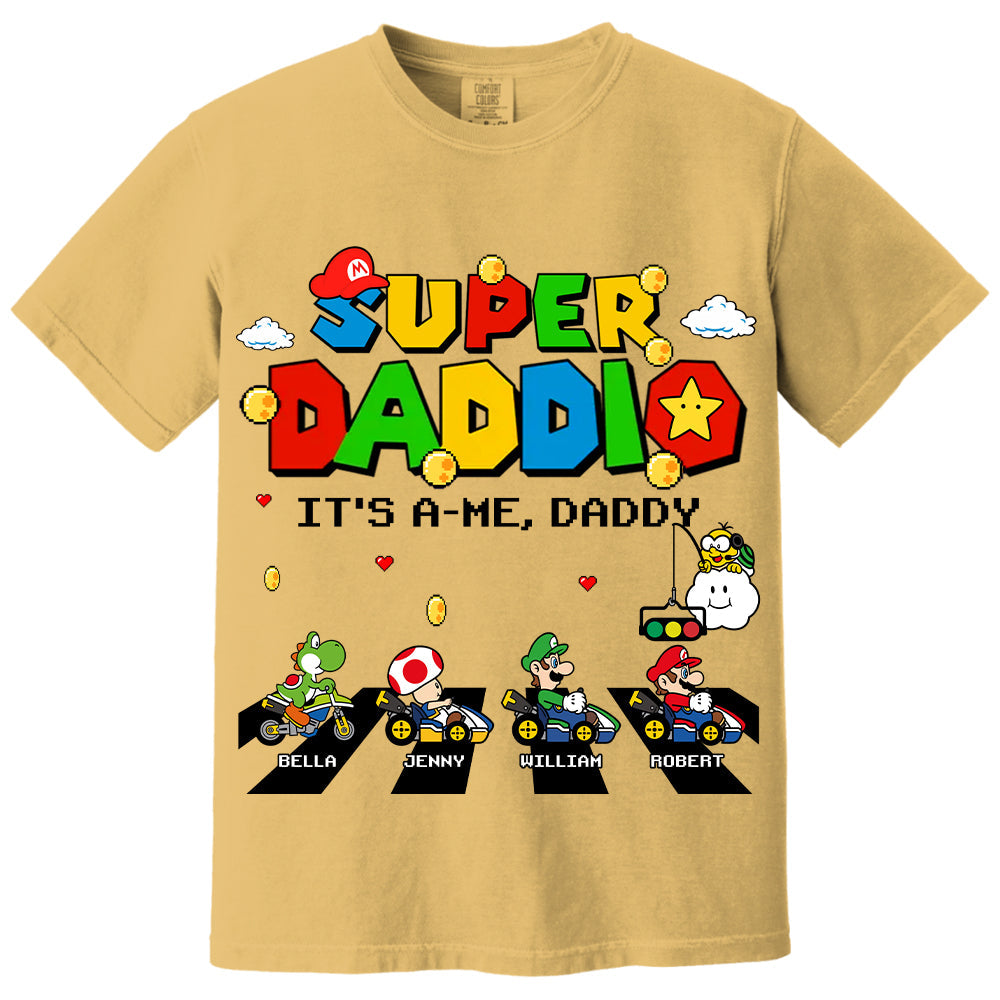Super Daddio It's A Me Daddy Personalized Shirt Gifts For Dad VH01