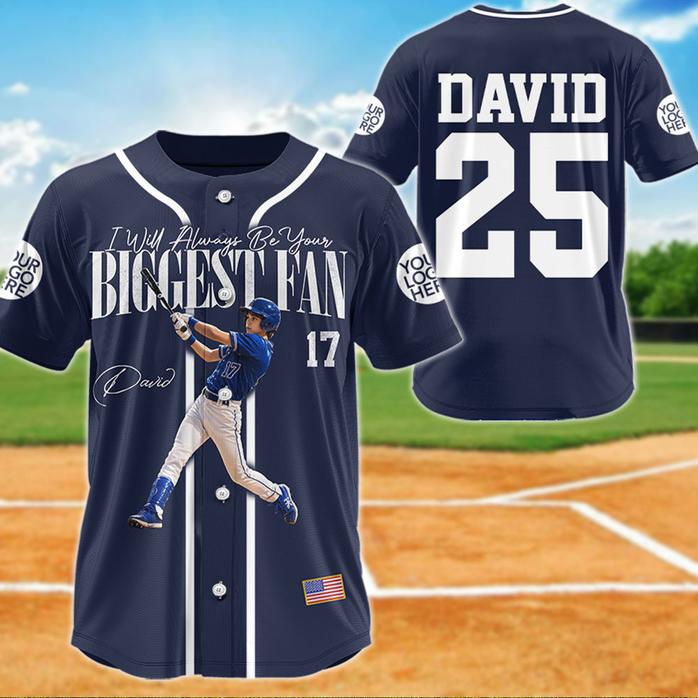Personalized Baseball Jersey – My Heart Is On That Field - Custom Photo Baseball Player Shirt - Gift For Baseball Lover T1807 Pt99