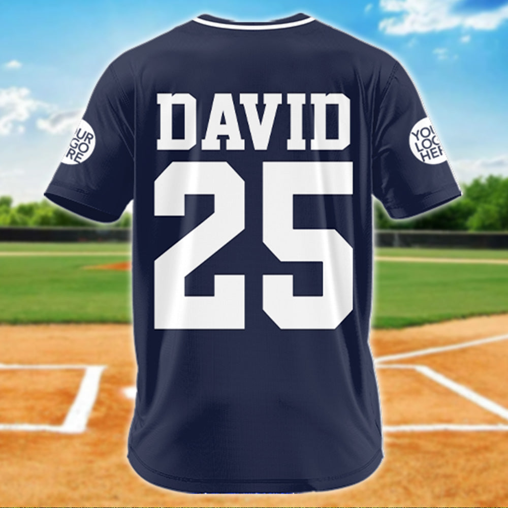 Personalized Baseball Jersey – My Heart Is On That Field - Custom Photo Baseball Player Shirt - Gift For Baseball Lover T1807 Pt99