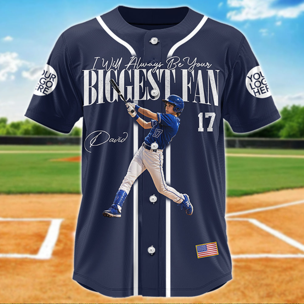 Personalized Baseball Jersey – My Heart Is On That Field - Custom Photo Baseball Player Shirt - Gift For Baseball Lover T1807 Pt99