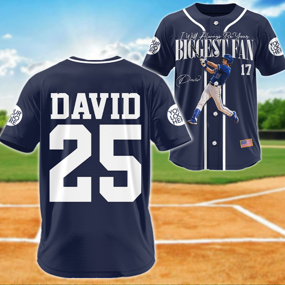Personalized Baseball Jersey – My Heart Is On That Field - Custom Photo Baseball Player Shirt - Gift For Baseball Lover T1807 Pt99