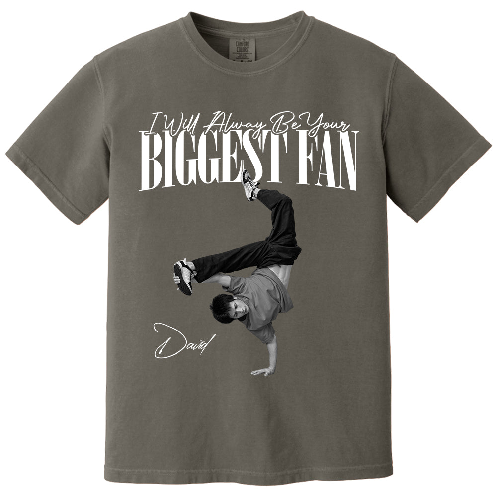Personalized I'll Always Be Your Biggest Fan Washed Tee Retro Bootleg Shirt For Breakdance Lovers T1807